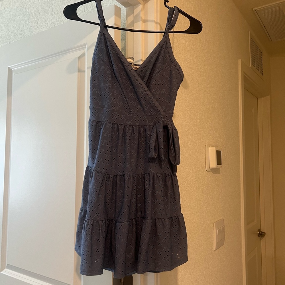 Stiletto's brand Blue Eyelet Dress Junior Spaghetti Straps.